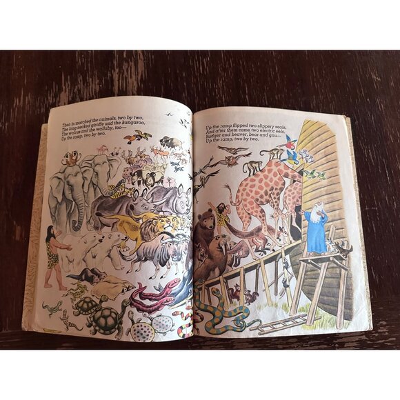 Vintage 1969 Little Golden Book "Noahs Ark" By Barbara Shook Hazen Illustrated B - Picture 10 of 15